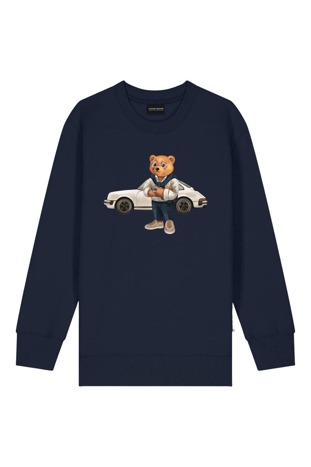Baron Filou Honeygang sweater met print - marineblauw