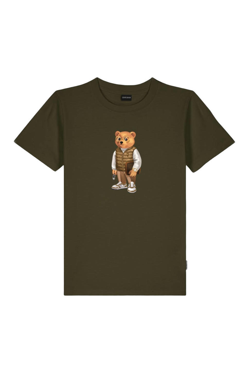 Baron Filou Honeygang T-shirt met print - donkergroen