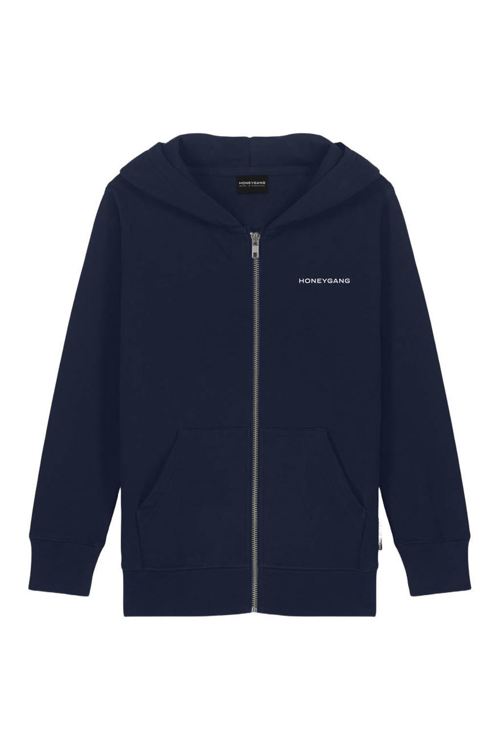 Baron Filou Honeygang sweatvest met backprint - marineblauw