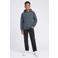Petrol Industries rechtvallende hoodie met logo - grijsblauw
