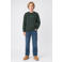 Petrol Industries rechtvallende sweater met print - donkergroen