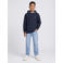 Petrol Industries rechtvallende hoodie met logo - donkerblauw