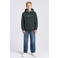 Petrol Industries rechtvallende hoodie met print - donkergroen