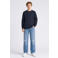 Petrol Industries rechtvallende sweater met print - marineblauw