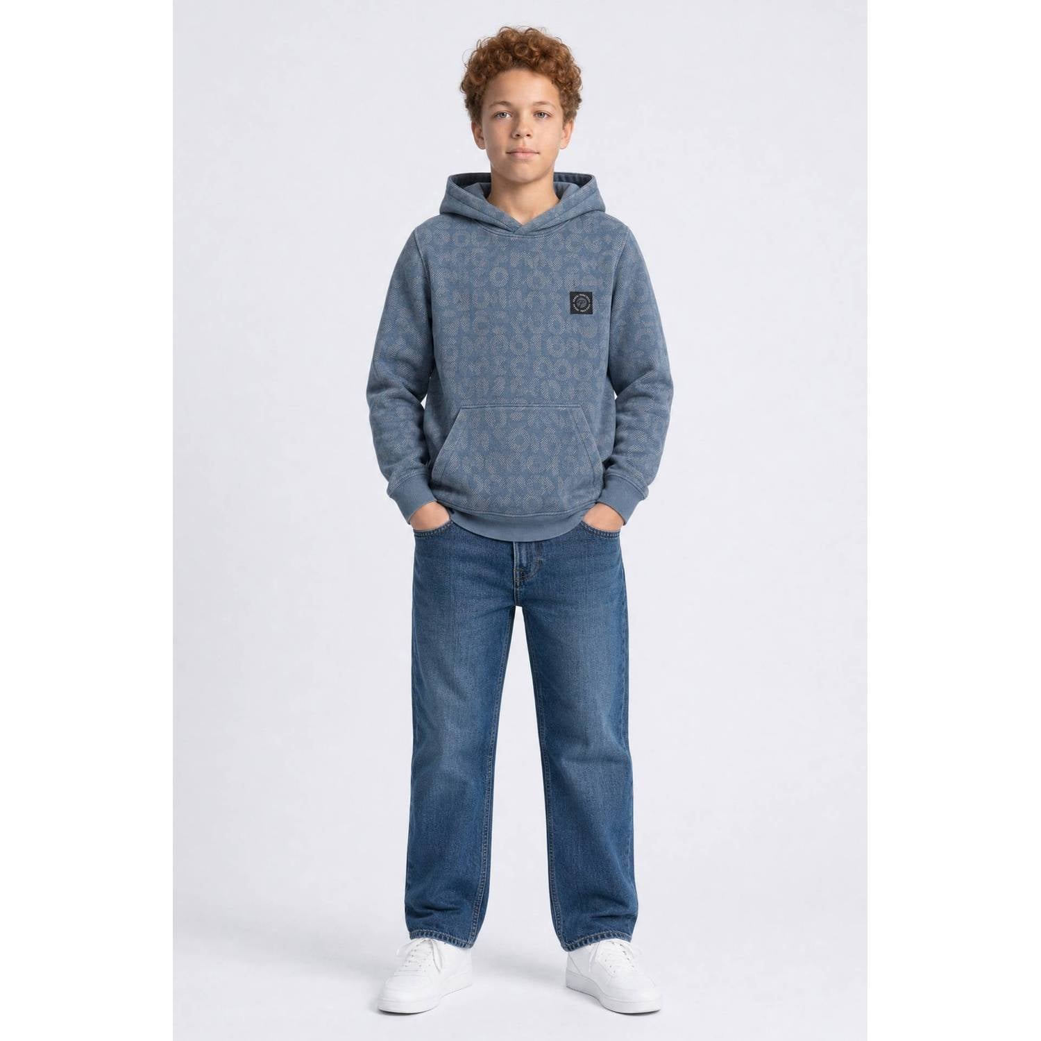 Petrol Industries hoodie met logo blauw