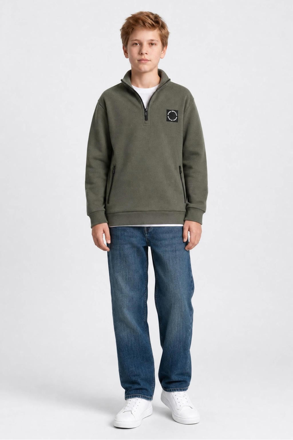 Petrol Industries sweater met print - groen