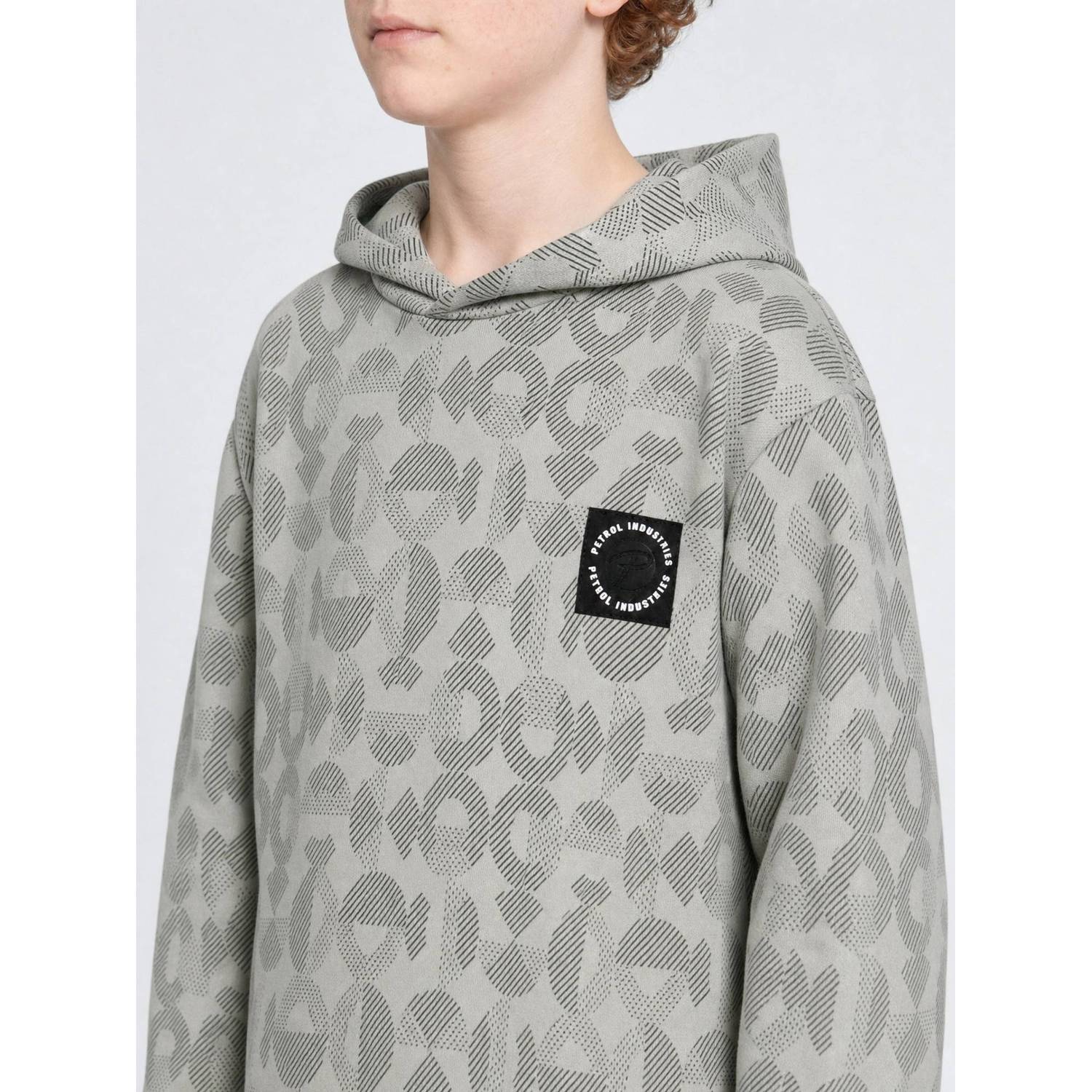 Petrol Industries hoodie met logo grijs