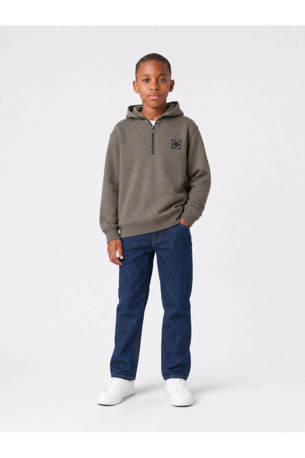 Petrol Industries hoodie met logo - groen