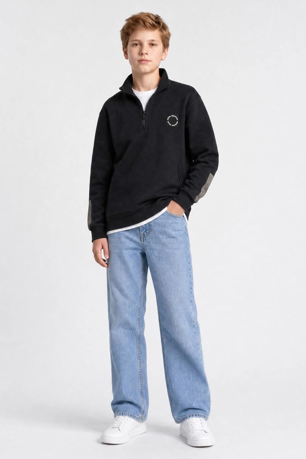 Petrol Industries sweater met print - zwart