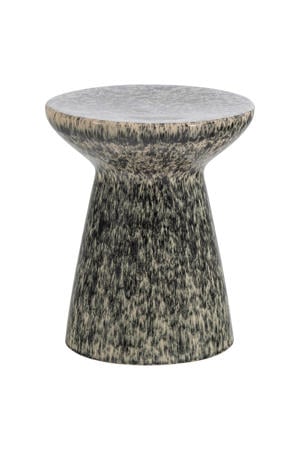 Fleck Bijzettafel Ø35x45 cm - Keramiek - Donkergrijs Melange