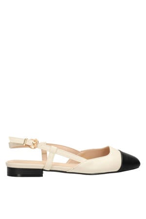 slingback loafers ecru/zwart