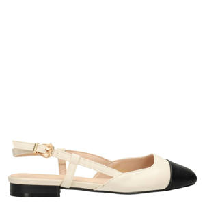 slingback loafers ecru/zwart