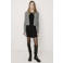 Frankie&Liberty boxy gebreid vest met parels en wol - grijs