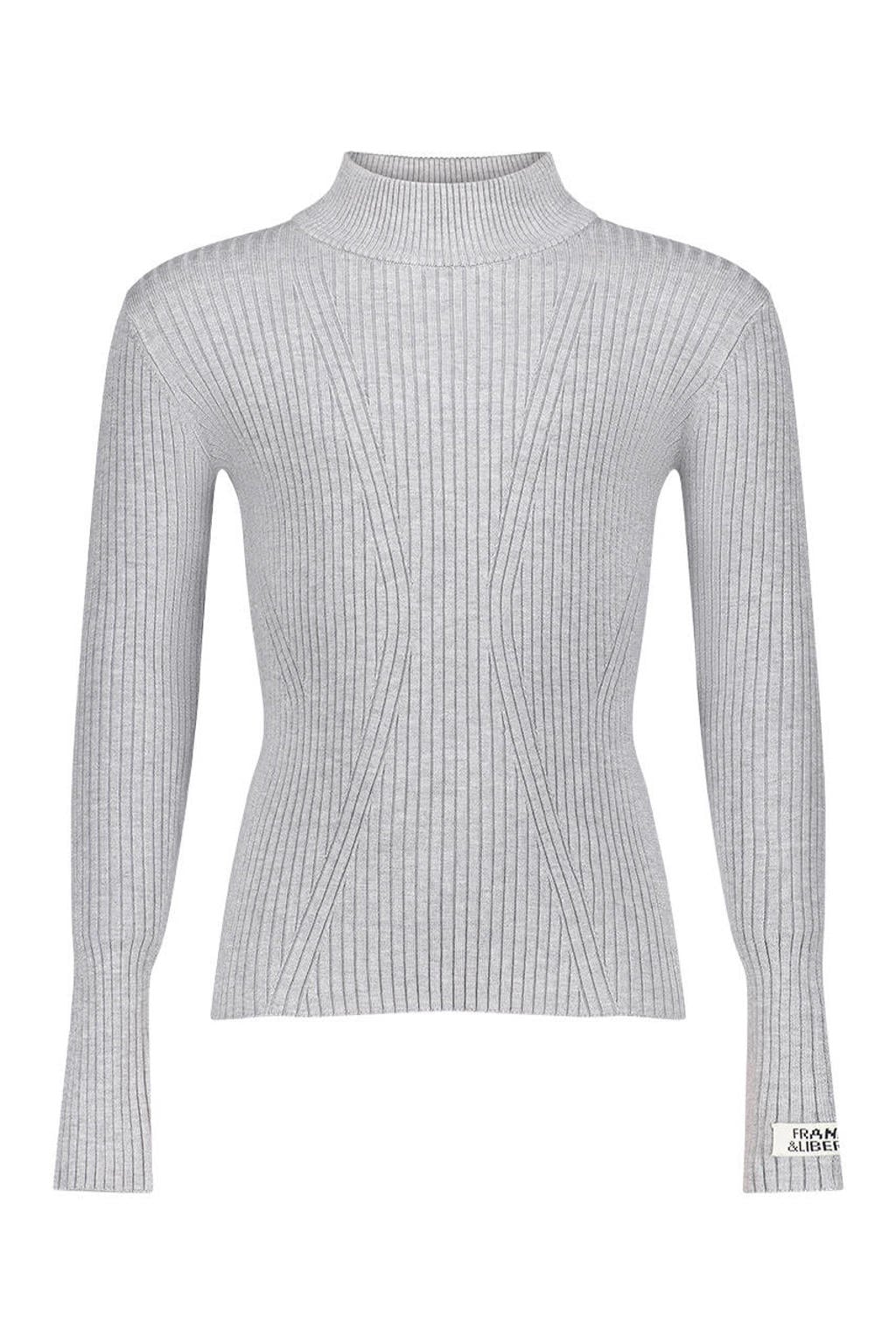 Frankie&Liberty aansluitende longsleeve - grijs