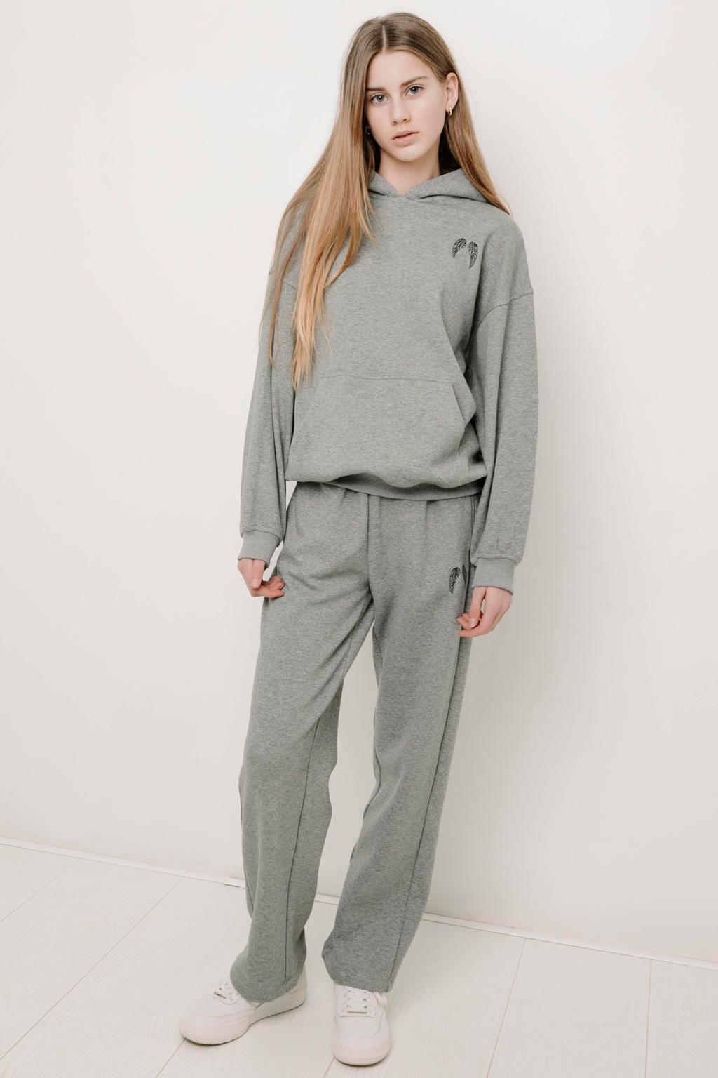 Frankie&Liberty regular waist relaxed fit joggingbroek - grijs