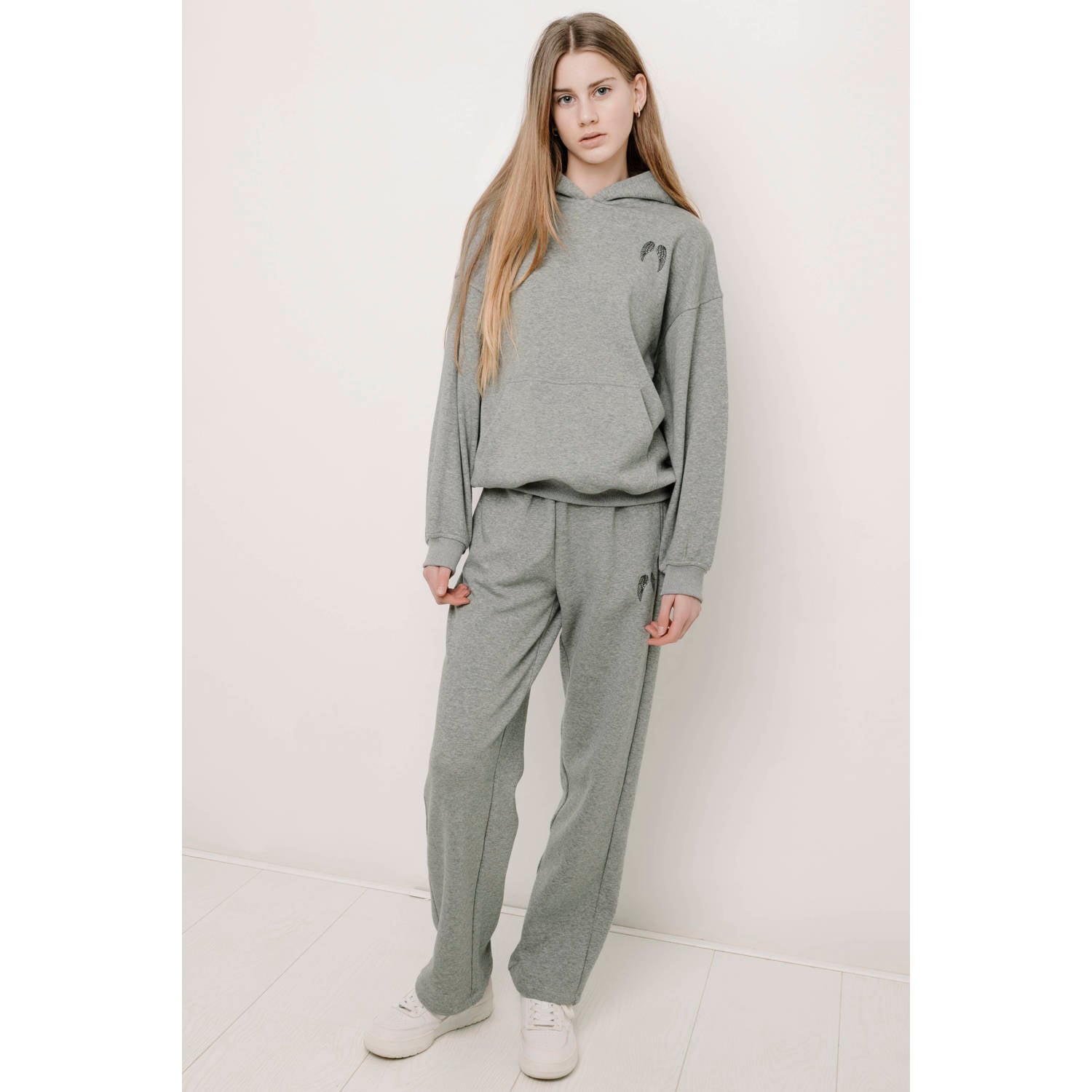 Frankie&Liberty regular waist relaxed fit joggingbroek grijs