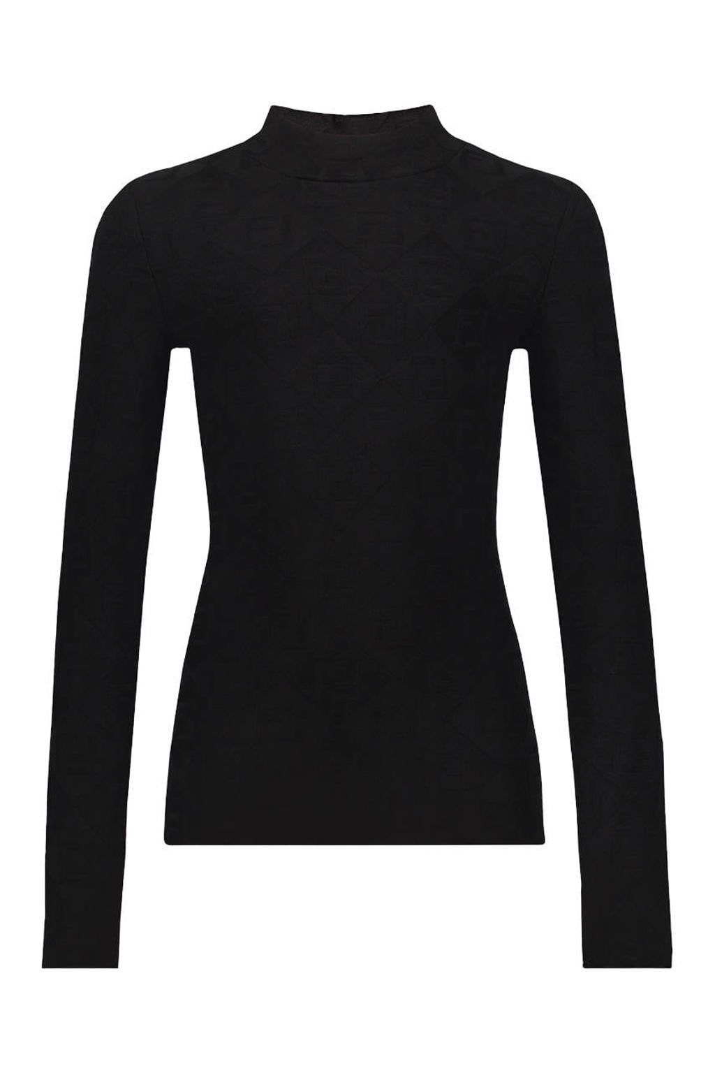 Frankie&Liberty aansluitende longsleeve - zwart