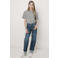 Frankie&Liberty boxy T-shirt met backprint - grijs