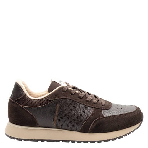 Woden Sif II leren sneakers bruin