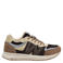 Woden Rigmor Open Mesh leren sneakers donkerbruin