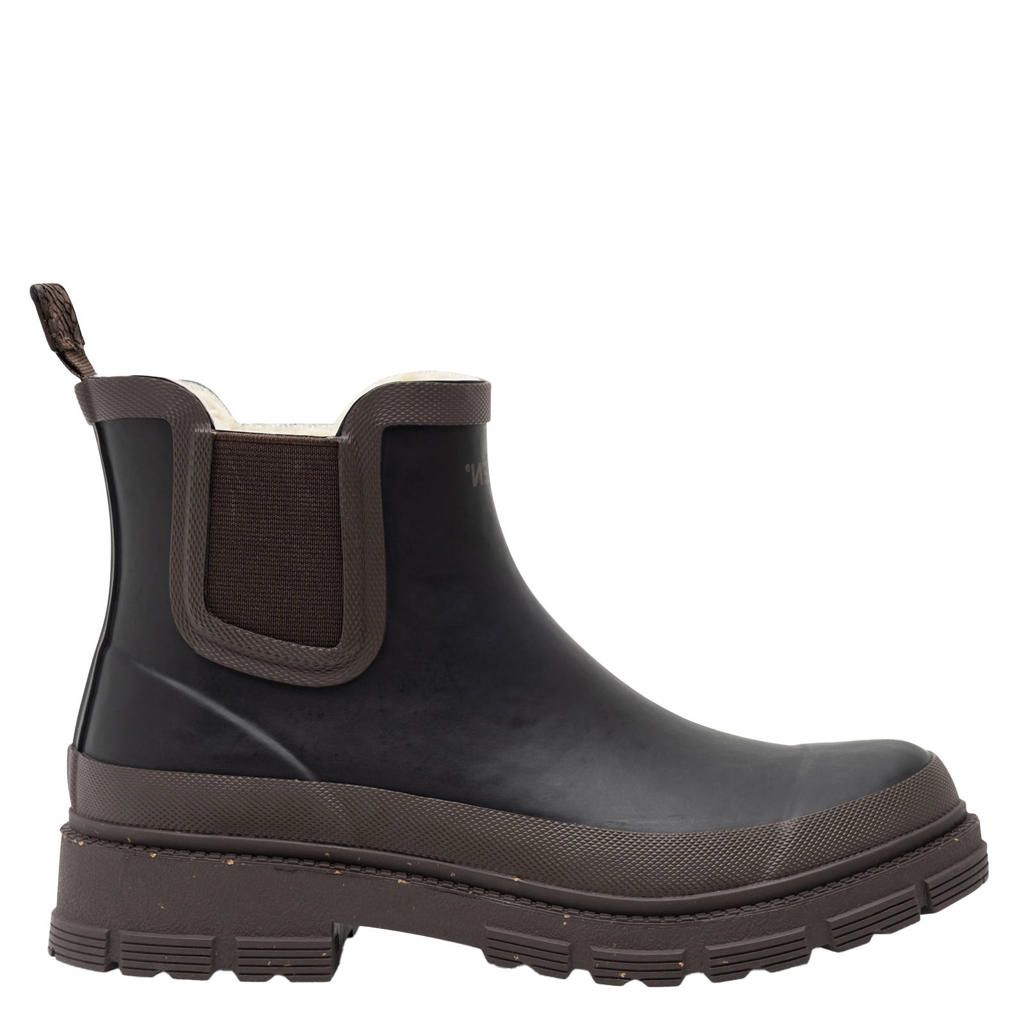 Woden live warm waterproof rubber regenlaarzen met profielzool - bruin
