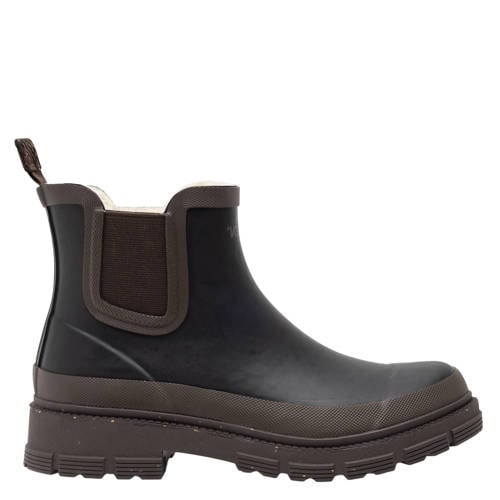 Woden live warm waterproof rubber regenlaarzen met profielzool bruin