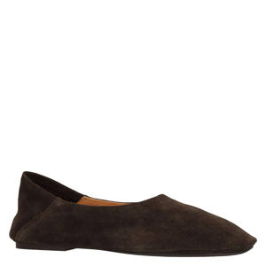 suède ballerina's bruin