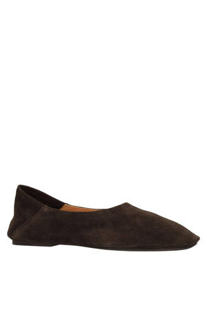 suède ballerina's bruin