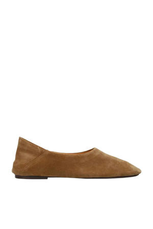 suède ballerina's bruin
