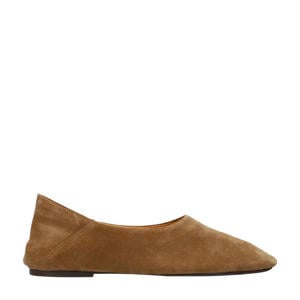 suède ballerina's bruin