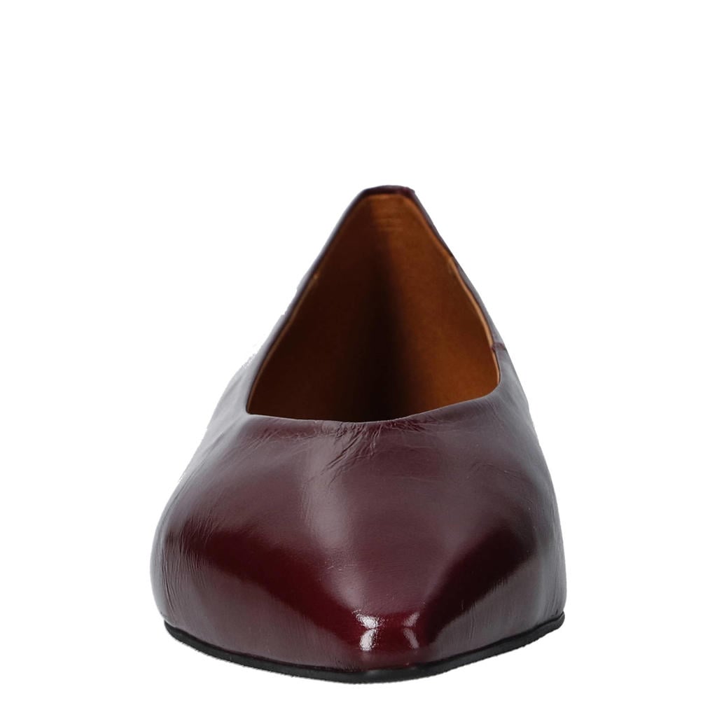 Bordeaux dames Angel Alarcon leren ballerina's -