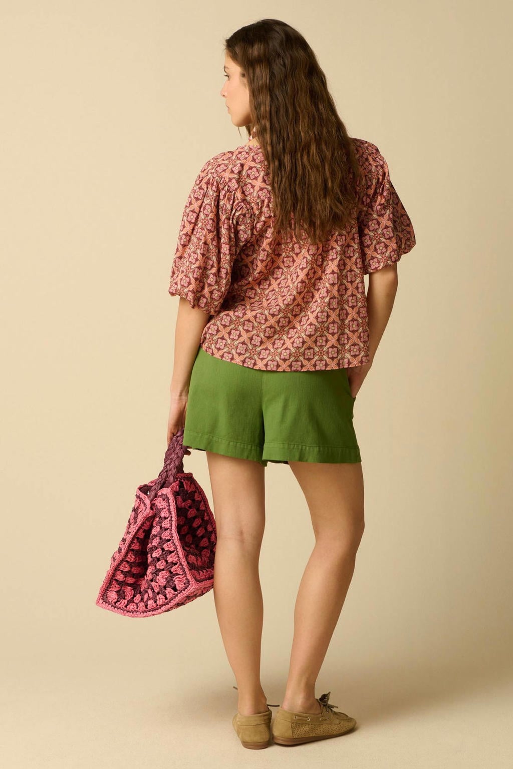 Sissy-Boy blouse met print - donkerrood
