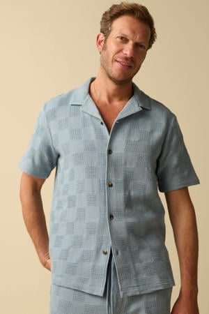 relaxed casual overhemd lichtblauw