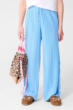 regular waist casual broek blauw