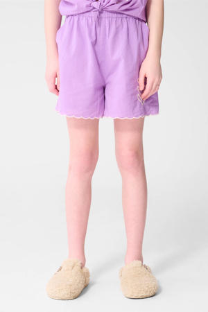 high waist casual short paars