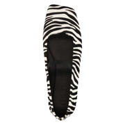 thumbnail: Sacha leren ballerina's met zebraprint zwart/wit