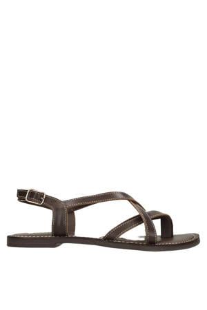 leren sandalen bruin