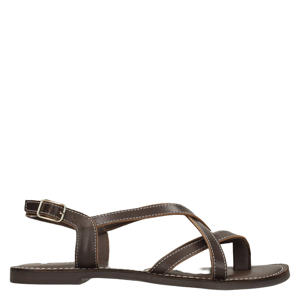 leren sandalen bruin