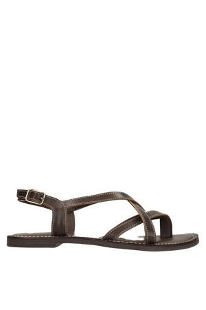 leren sandalen bruin