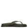 Sacha leren teenslippers groen