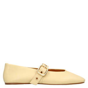 leren ballerina's geel