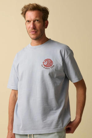 relaxed T-shirt blauw