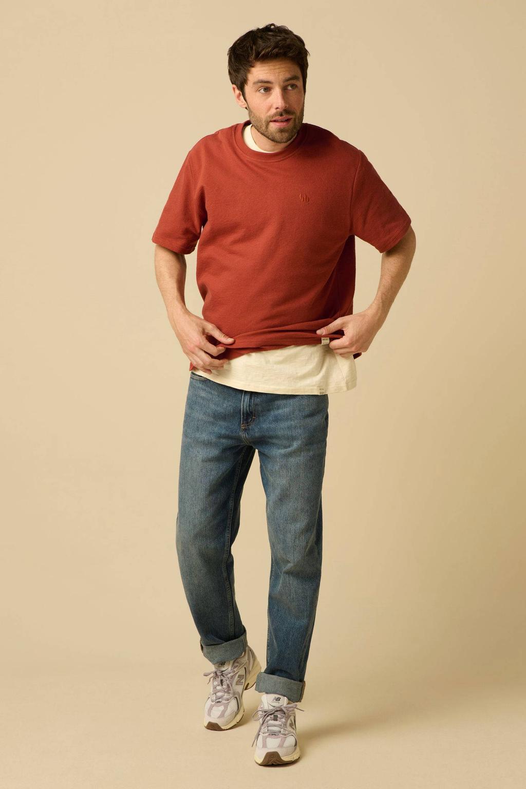 Sissy-Boy regular T-shirt donkerrood
