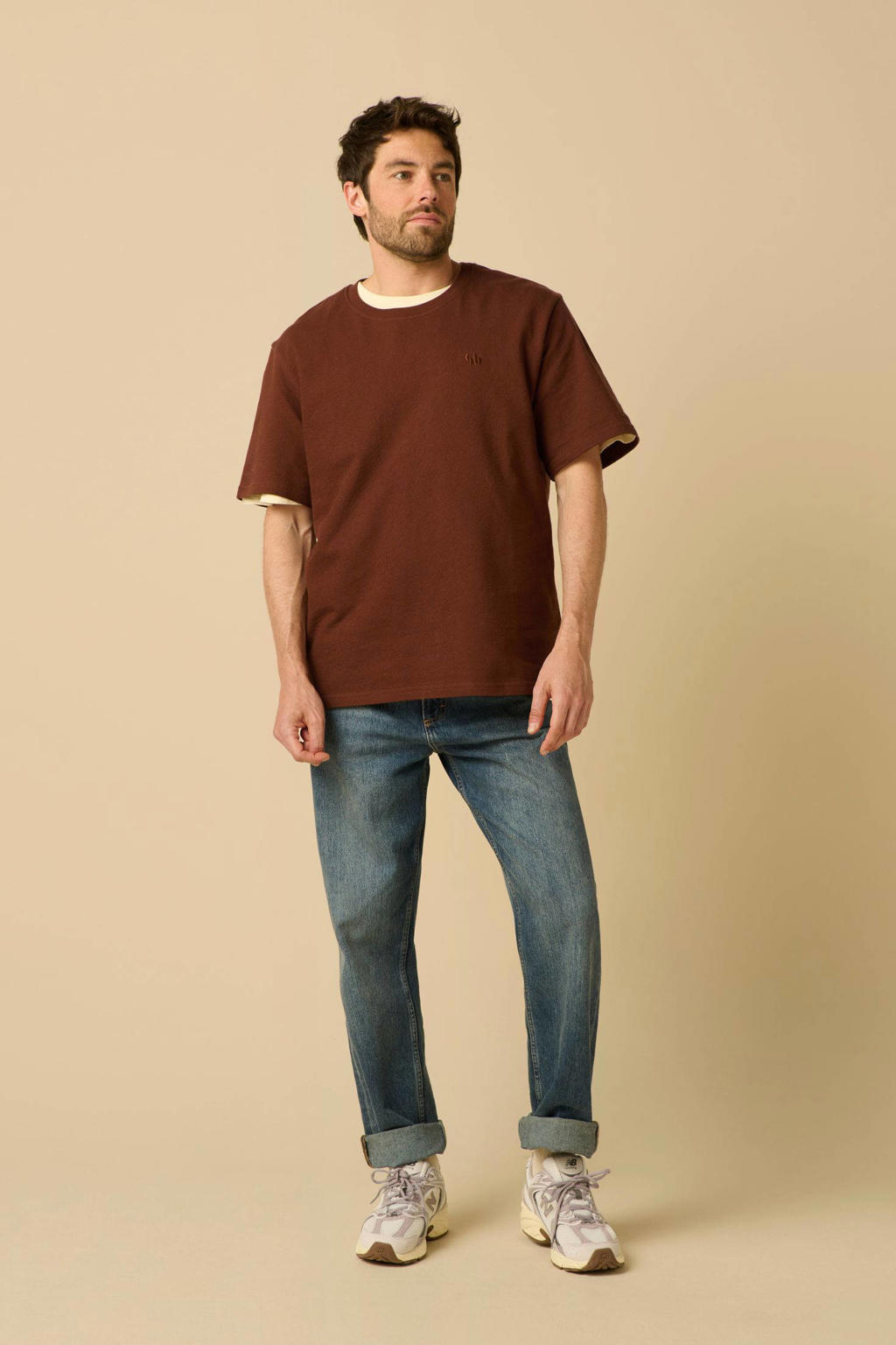 Sissy-Boy regular T-shirt donkerbruin