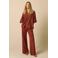 Sissy-Boy high waist wide leg broek - donkerrood
