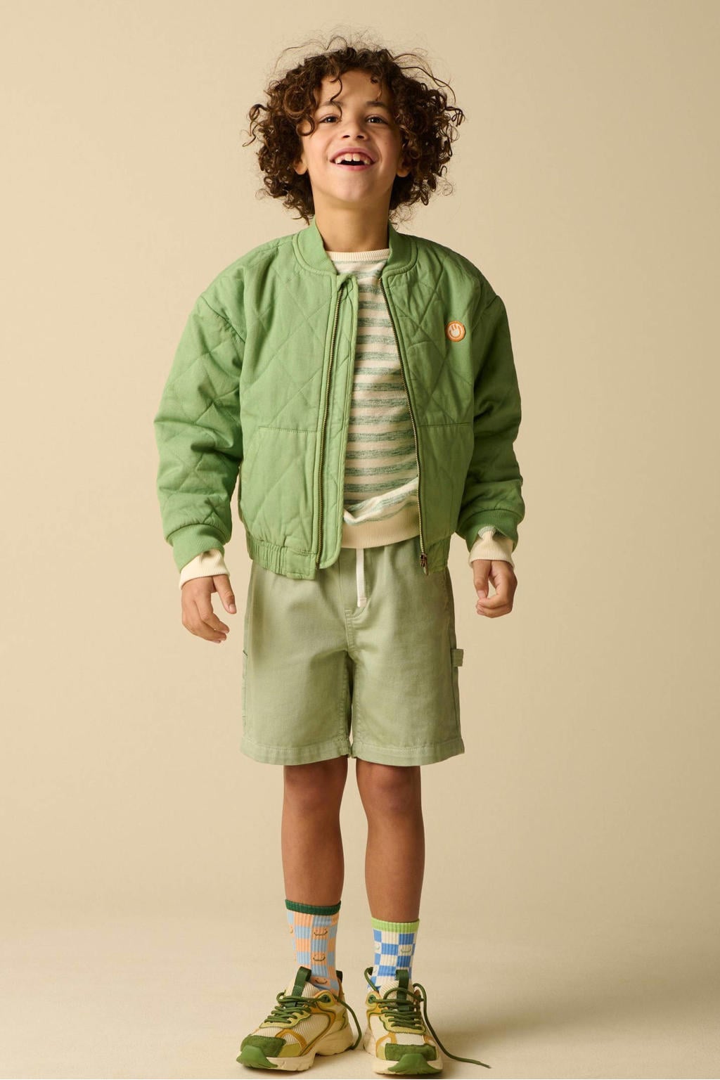 Sissy-Boy bomberjack quilted met backprint groen
