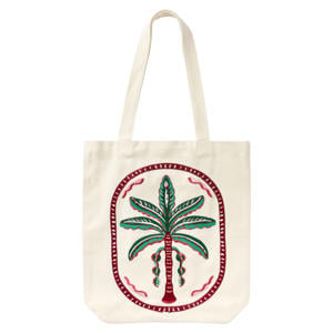 katoenen tas met printopdruk - lichtgeel