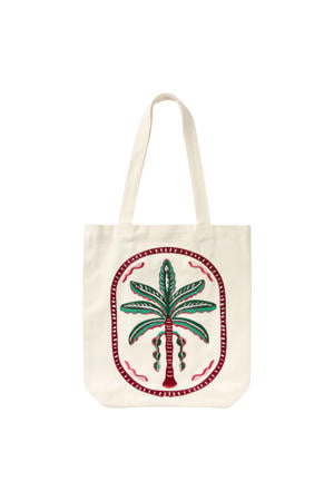 katoenen tas met printopdruk - lichtgeel