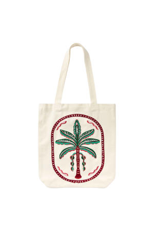 katoenen tas met printopdruk - lichtgeel
