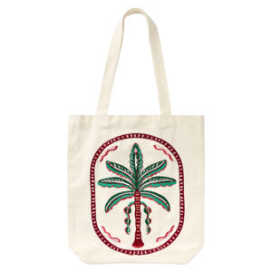 katoenen tas met printopdruk - lichtgeel